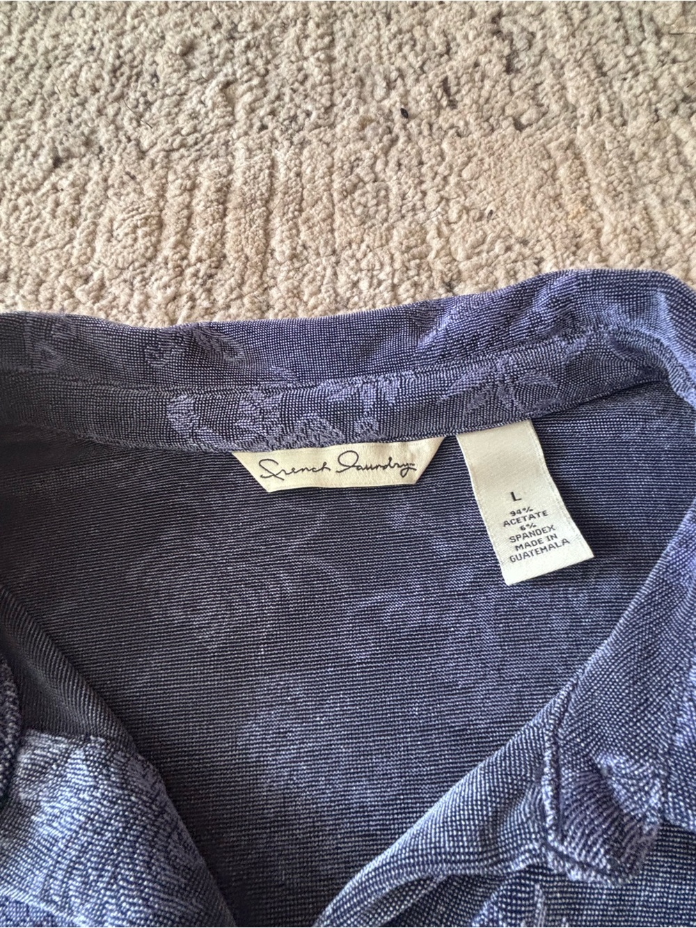French Laundry Lavender button down w/shoulder pads
